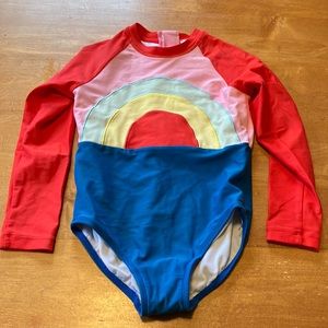 Hanna Andersson long sleeve one piece swimsuit, size 5 (110 cm)